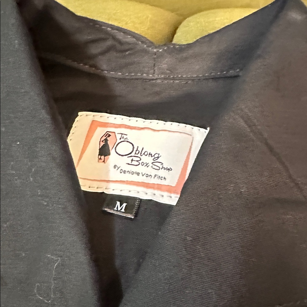 The Oblong Box Shop Black Button-up Blouse